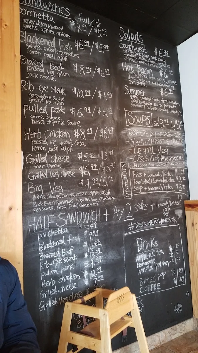 Menu, The Carvery