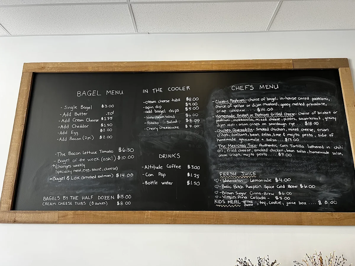 Menu, From Scratch Cafe Bistro