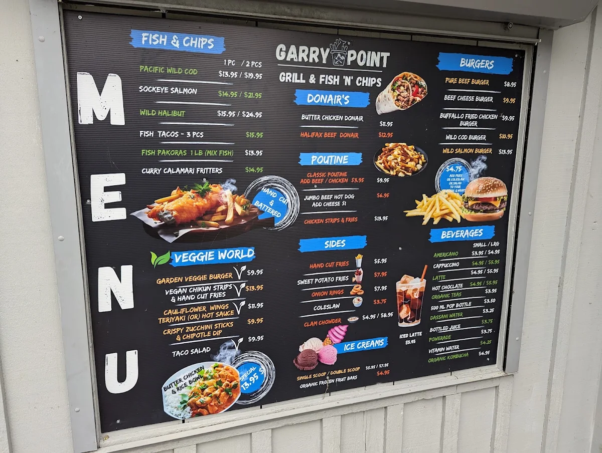 Menu, Dave's Fish & Chips
