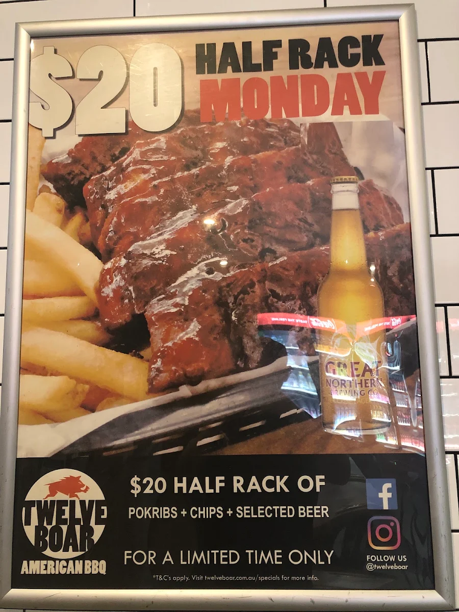 Menu, Twelve Boar American BBQ (North Lakes)