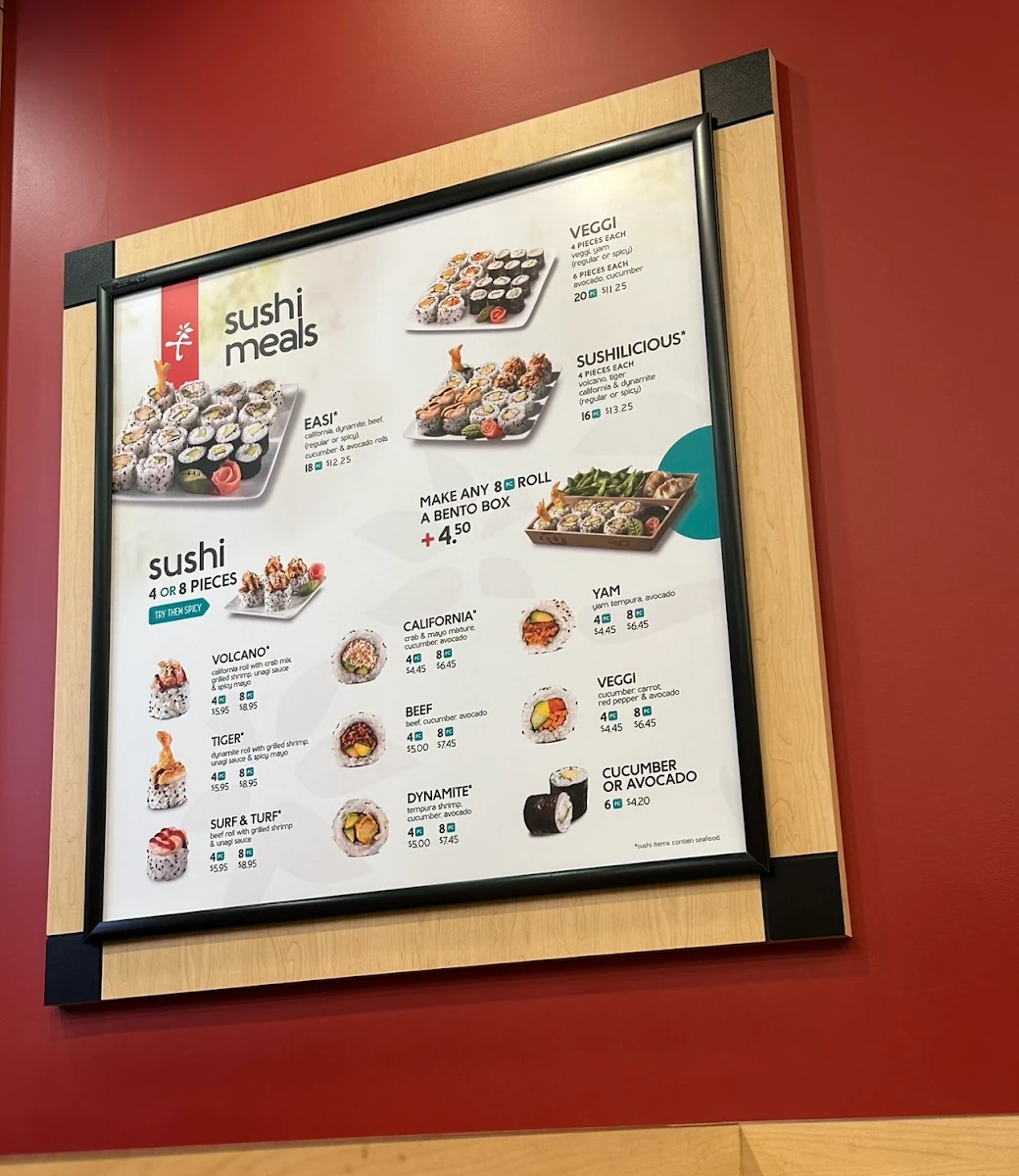 Menu, Edo Japan