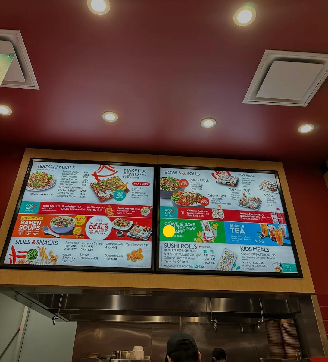 Menu, Edo Japan