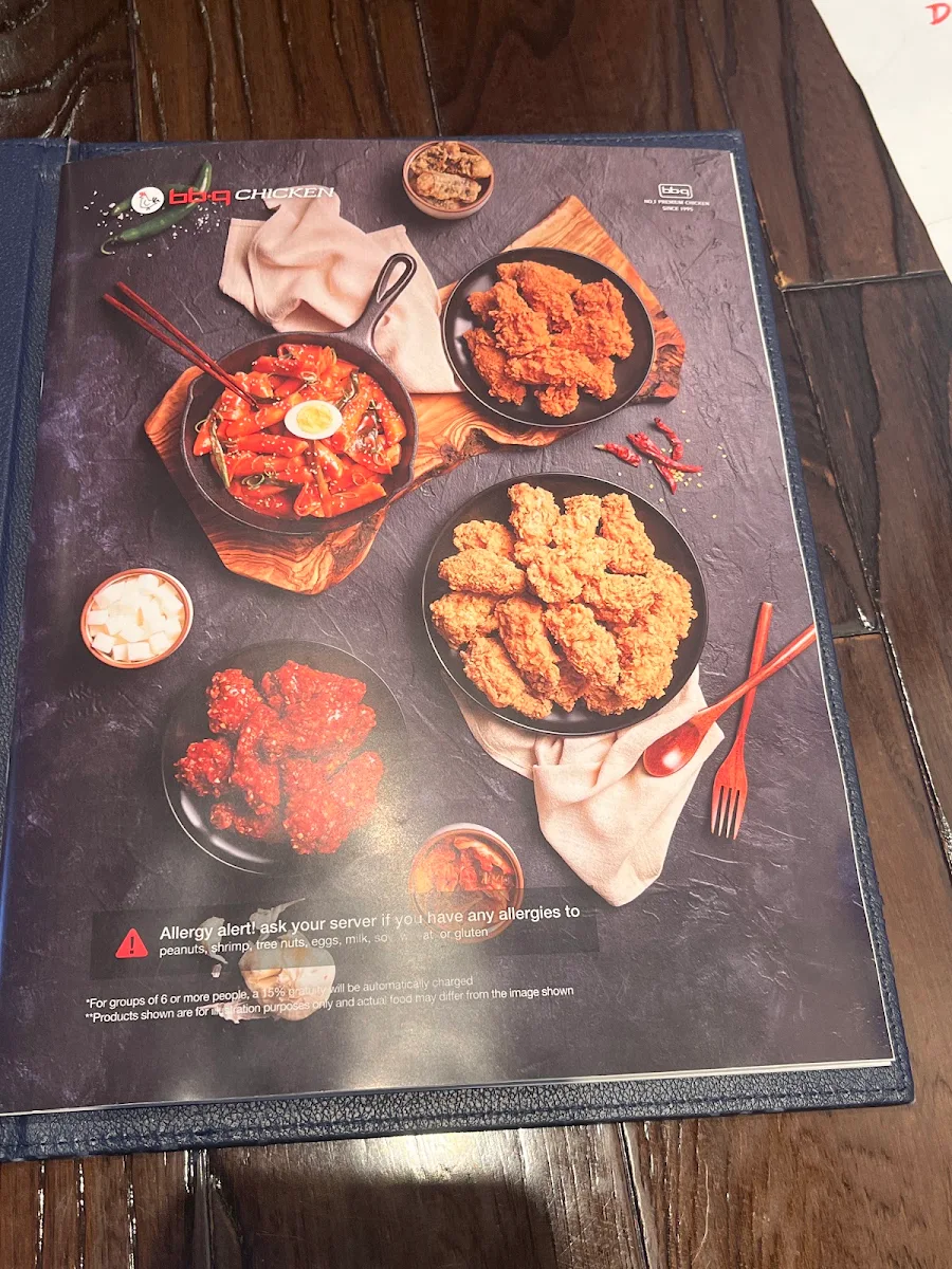 Menu, bb.q Chicken Hastings