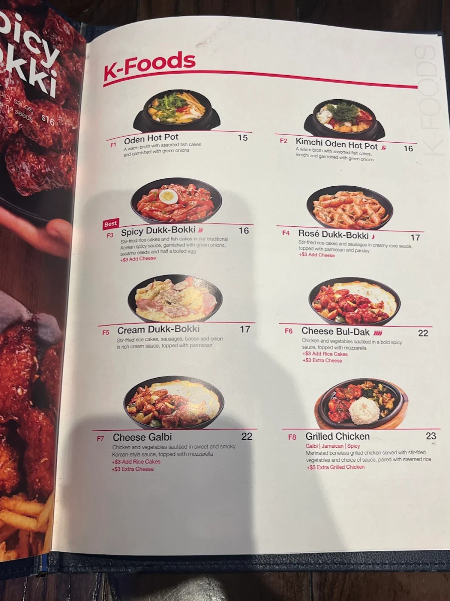 Menu, bb.q Chicken Hastings