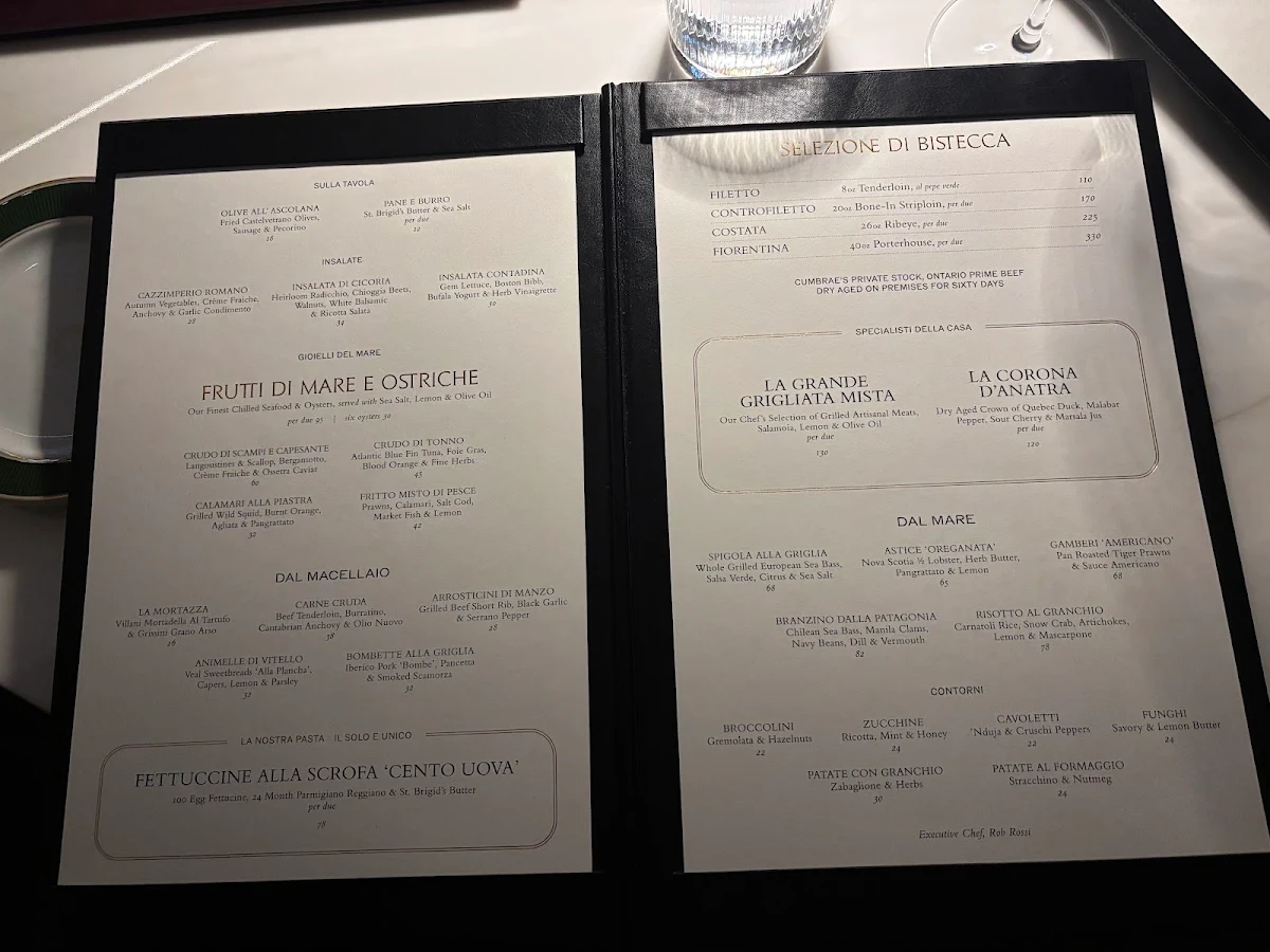 Menu, SAMMARCO