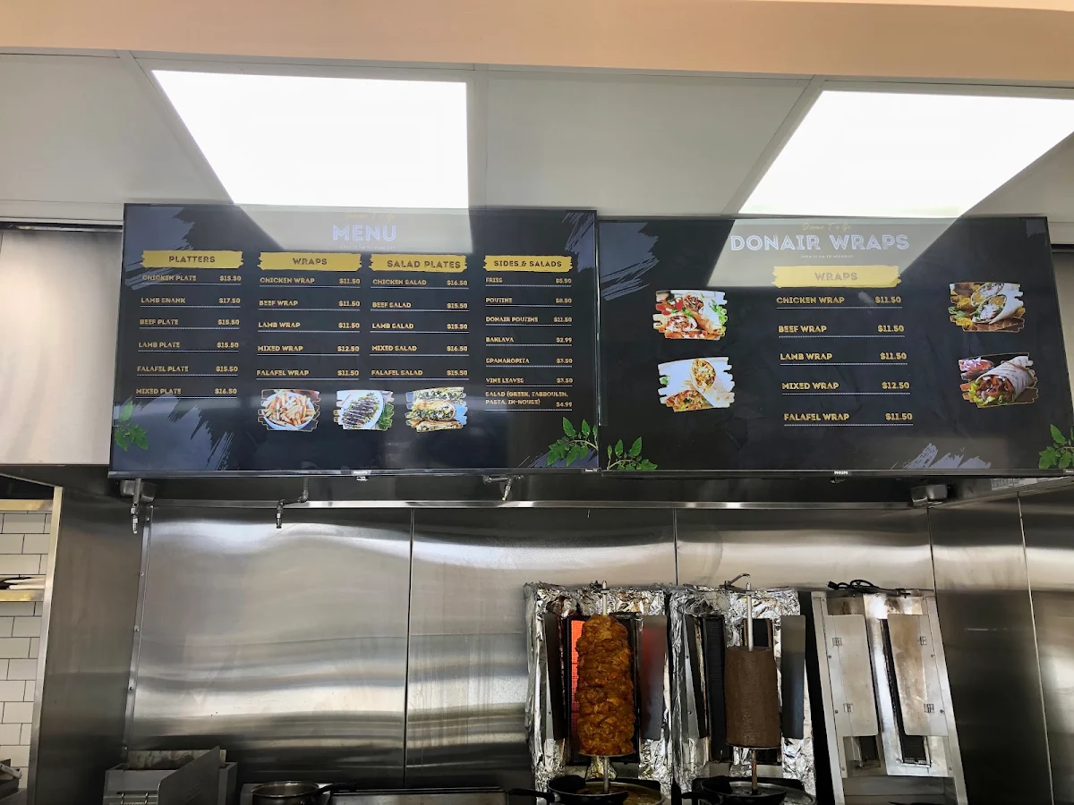 Menu, Donair Togo
