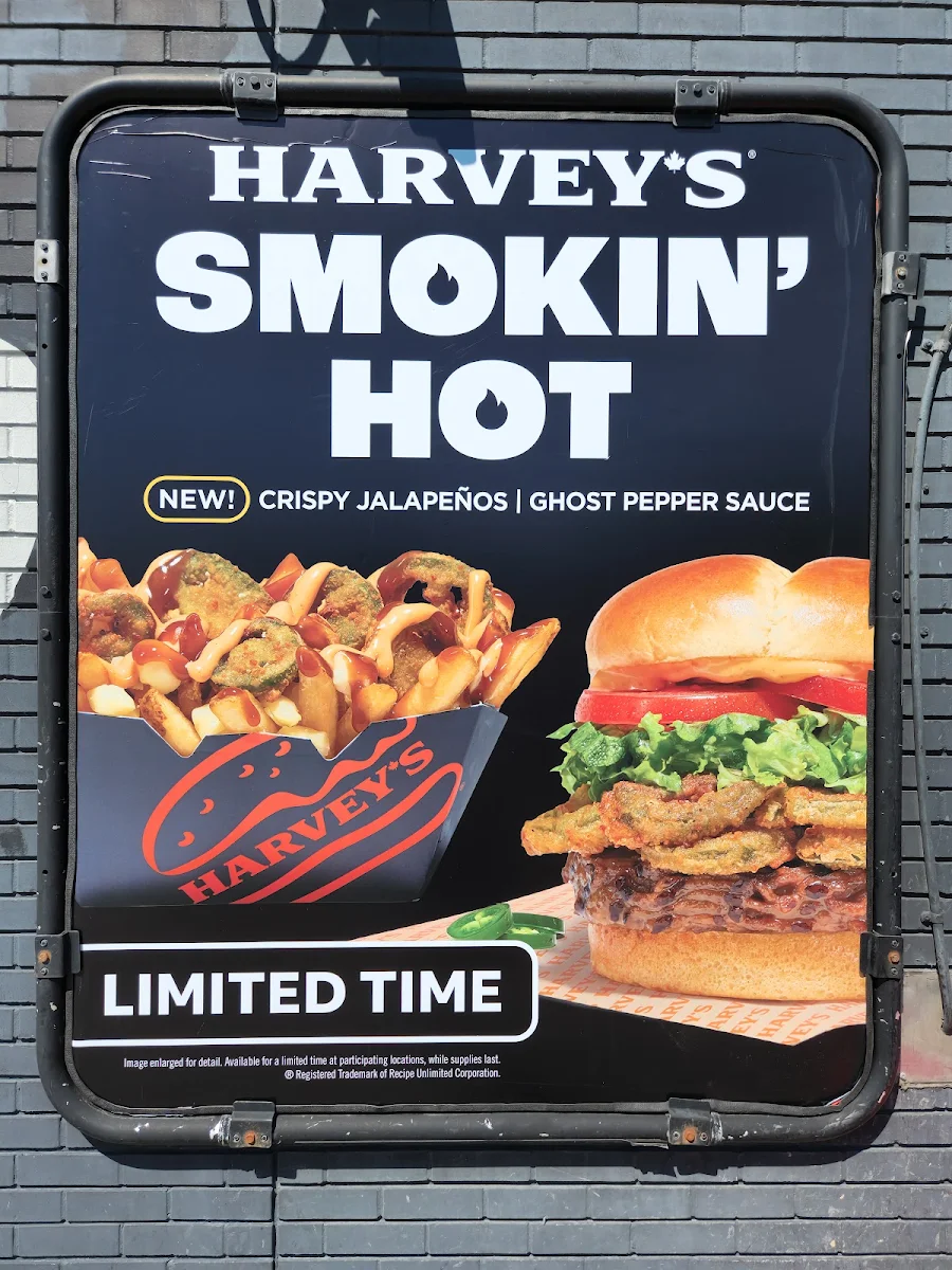 Menu, Harvey's