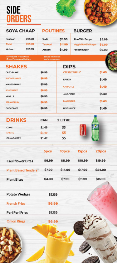 Menu, Panjab Pizza - Pure Vegetarian ( Coral Springs )