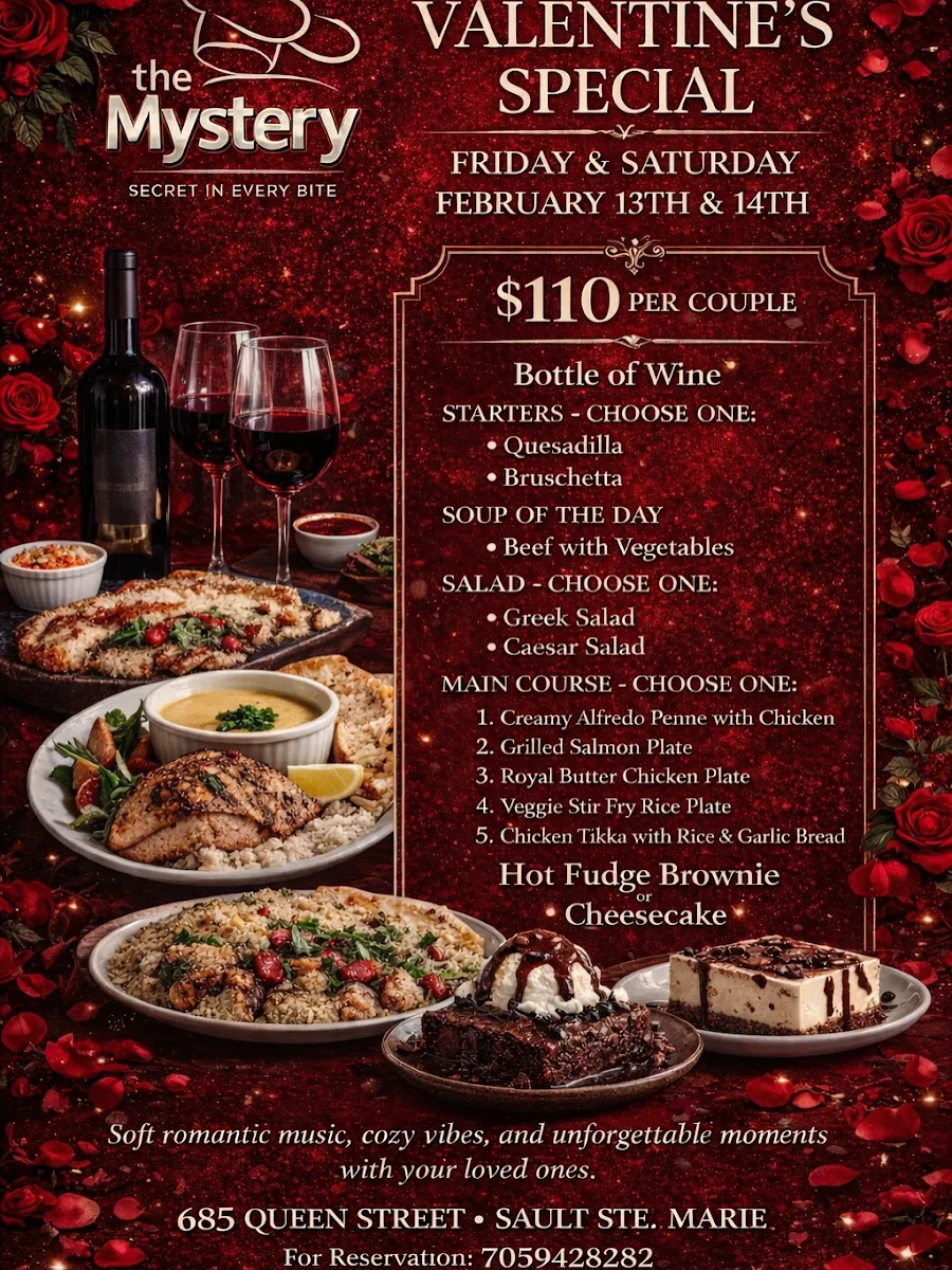 Menu, The Mystery Restaurant