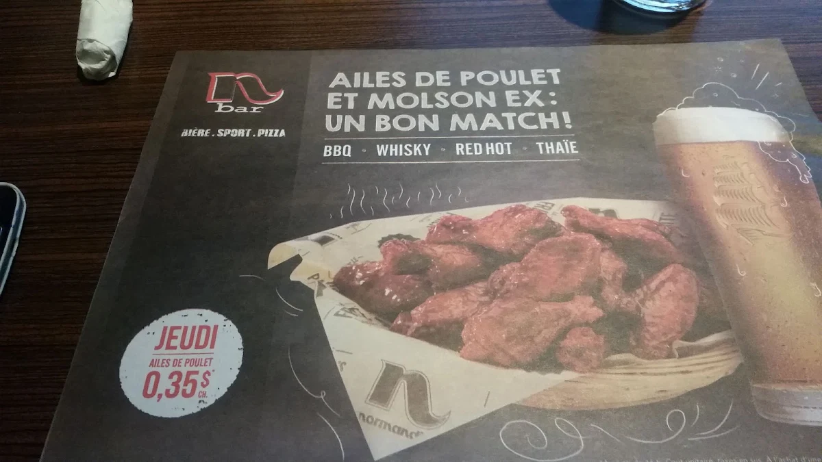 Menu, Restaurant Normandin Orsainville