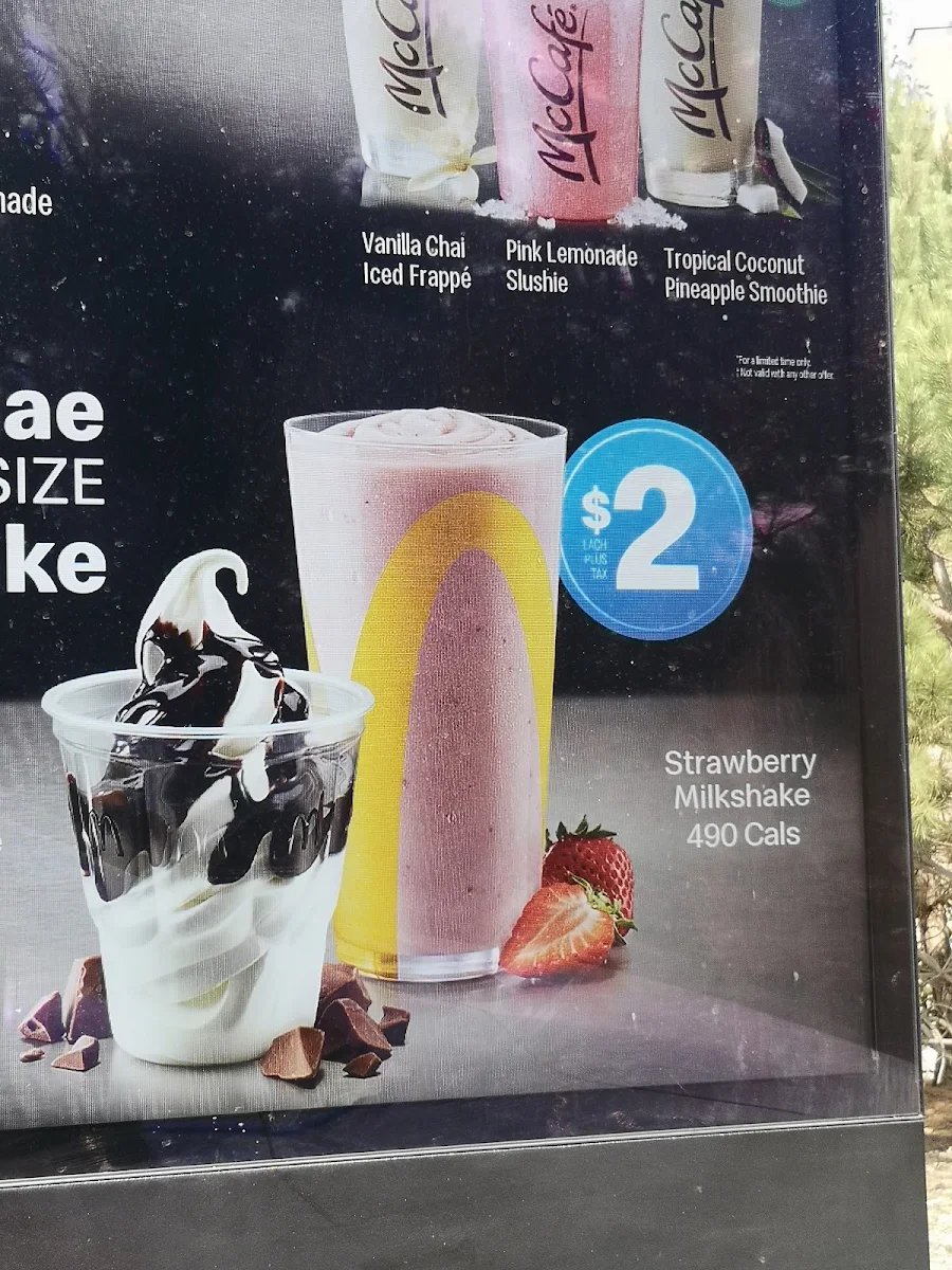 Menu, McDonald's