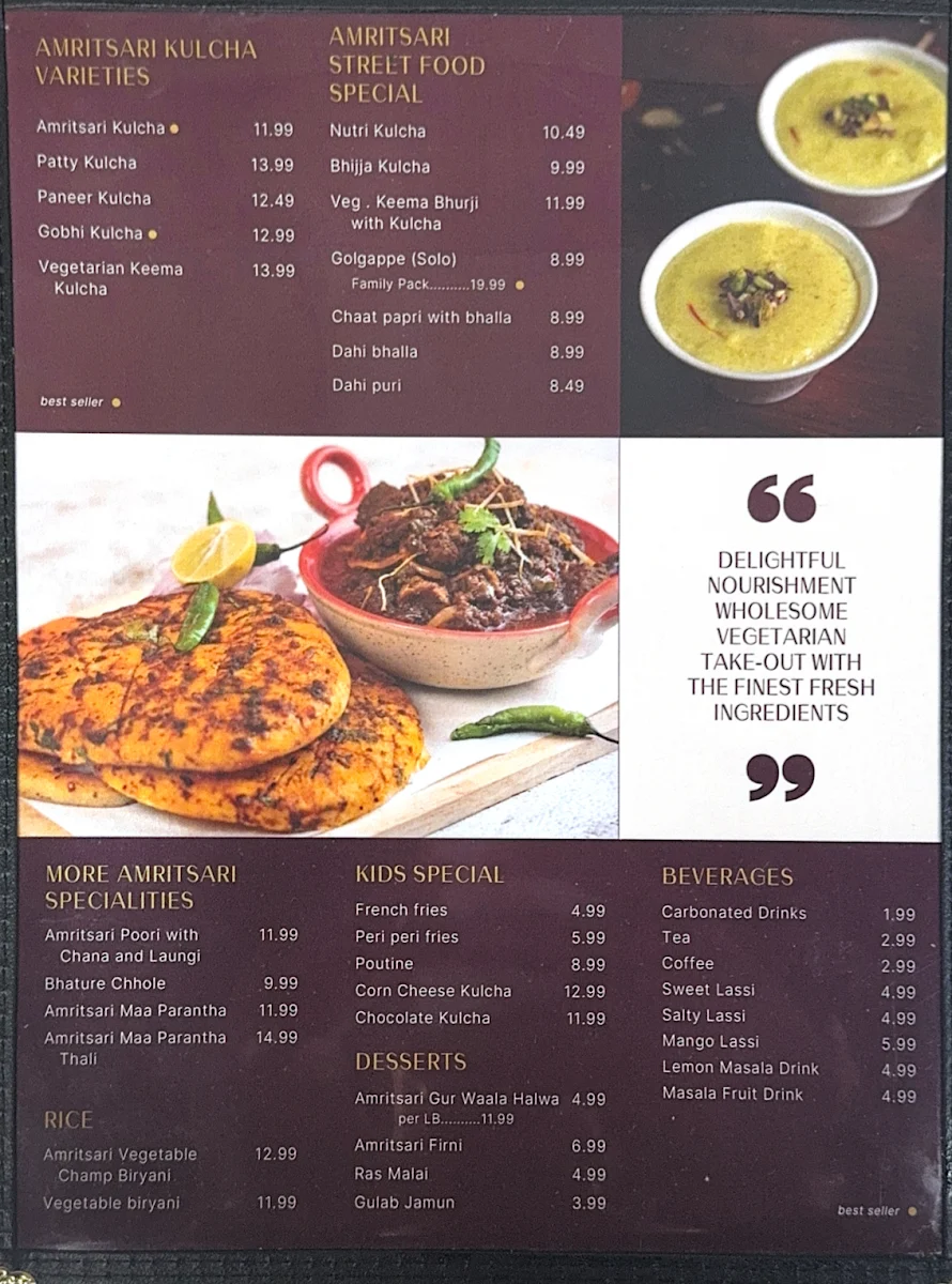 Menu, Amritsari Chatore
