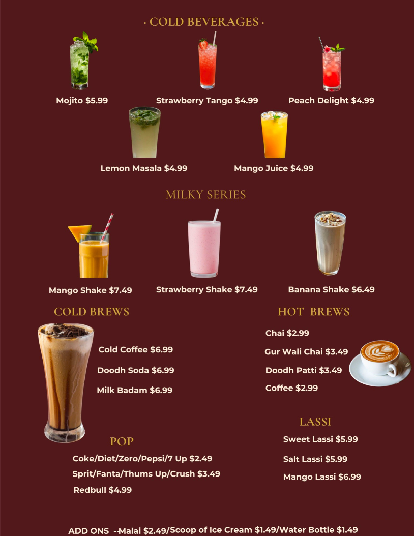 Menu, Amritsari Chatore