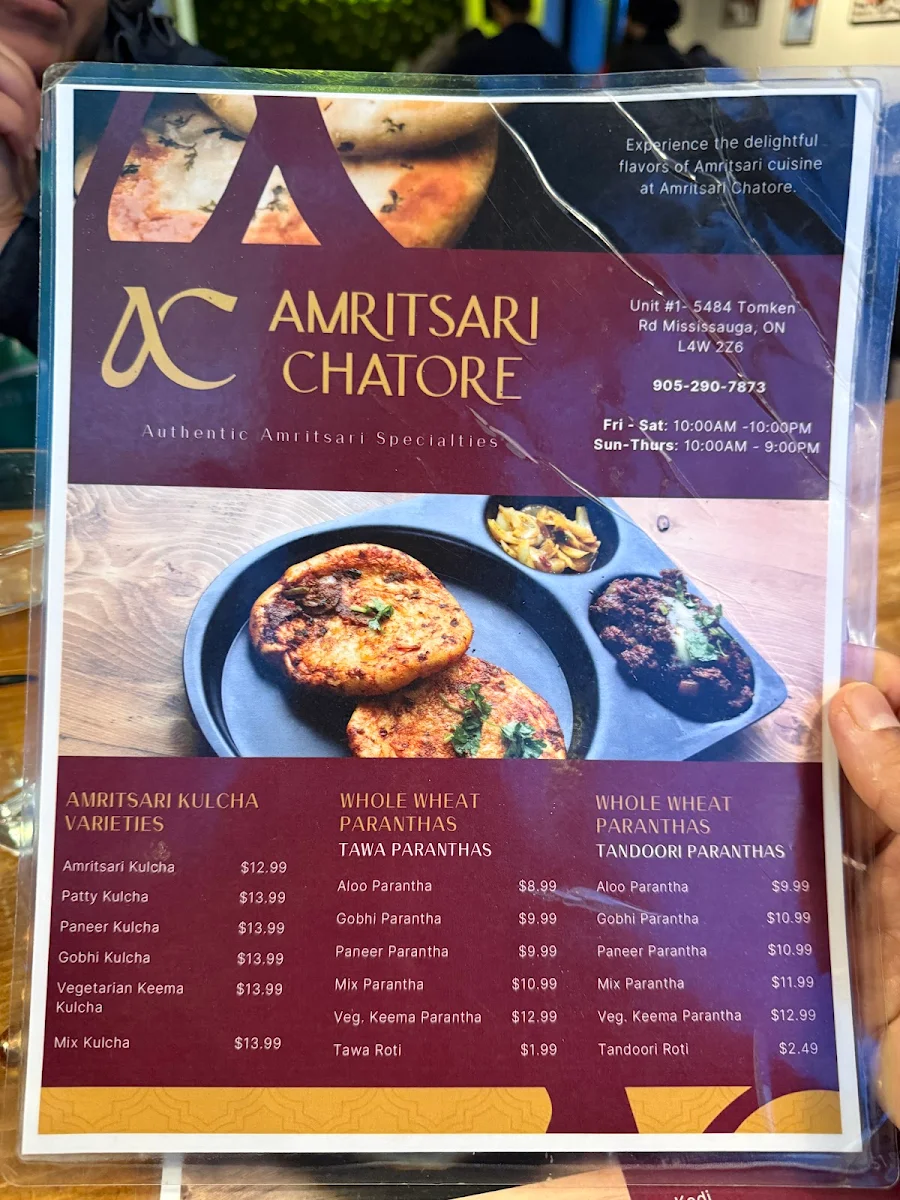 Menu, Amritsari Chatore