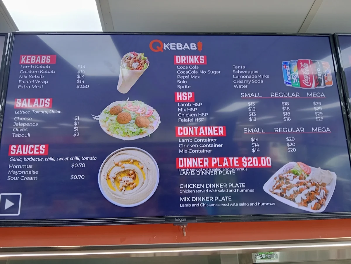 Menu, Q Kebab