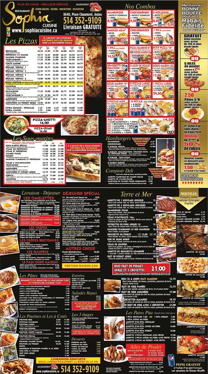 Menu, 3 Coeurs