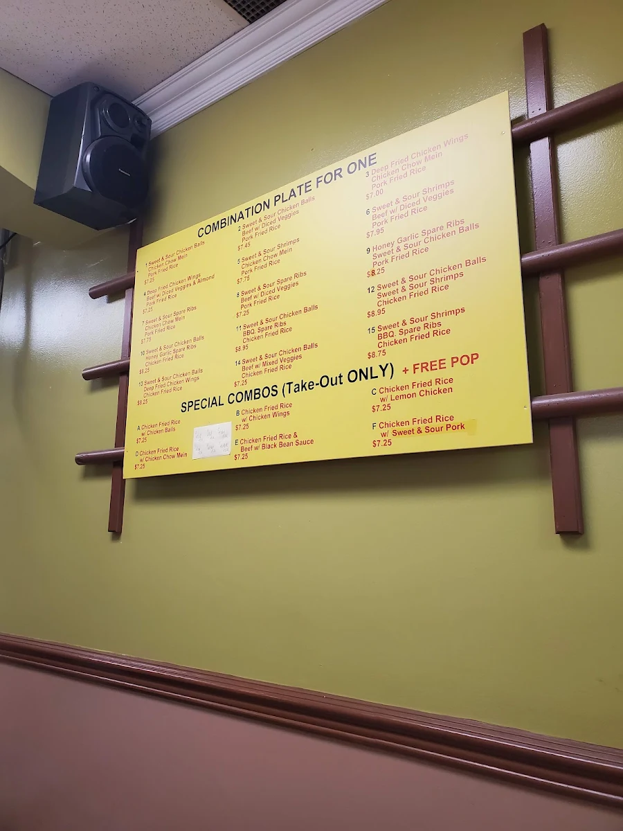 Menu, Yummy Wok