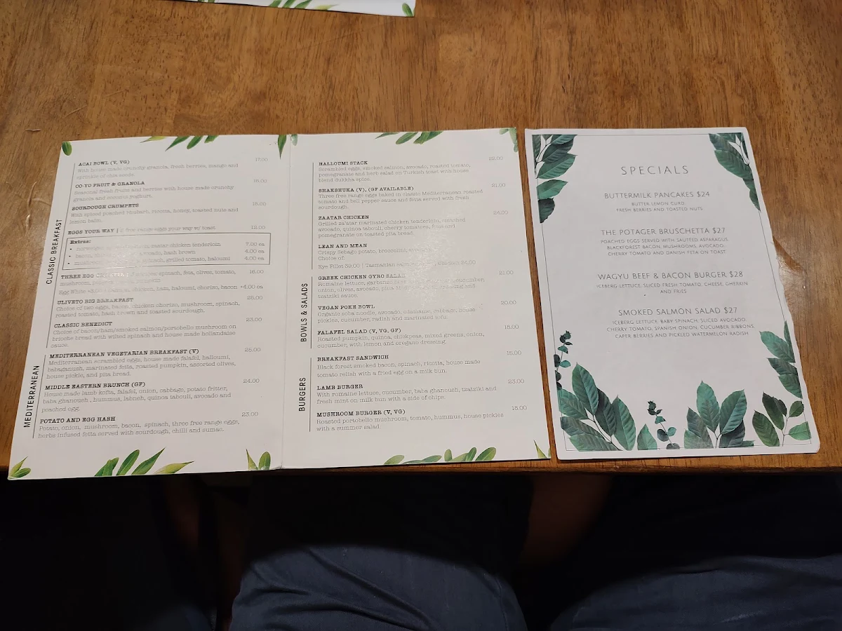 Menu, Uliveto