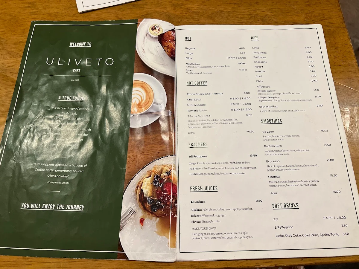 Menu, Uliveto
