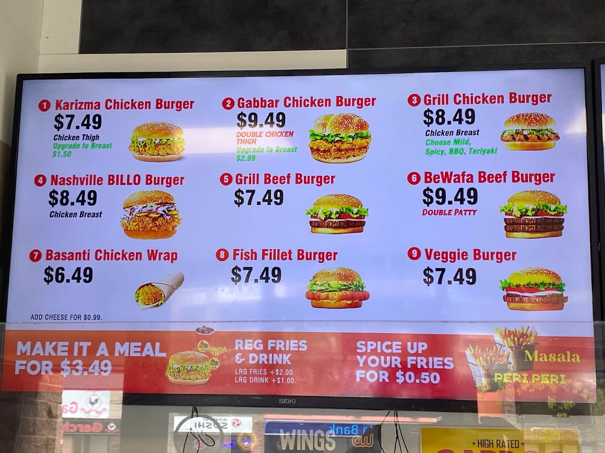 Menu, Chicken World