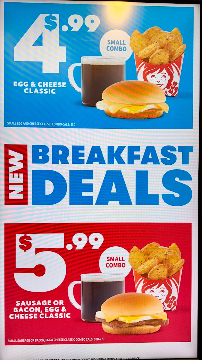 Menu, Wendy's