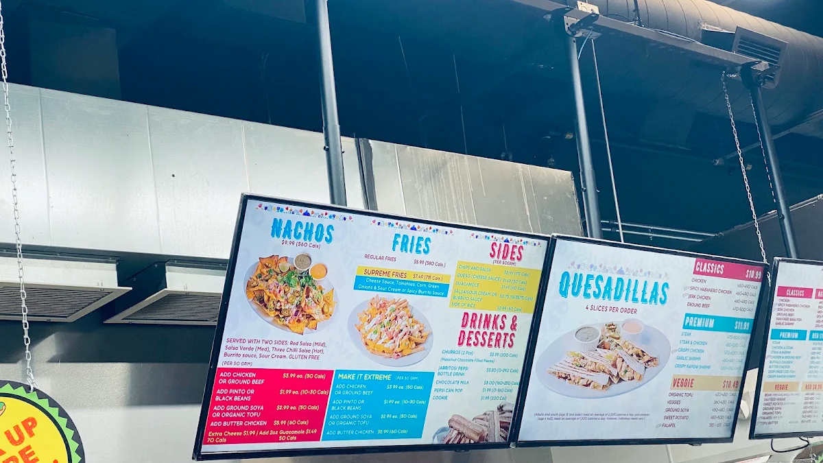 Menu, Fresh Burrito