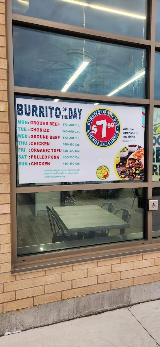 Menu, Fresh Burrito