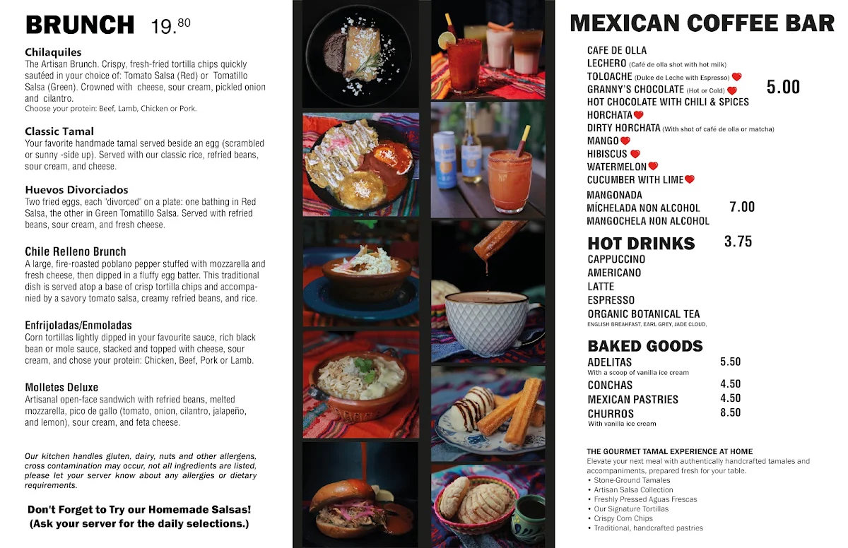 Menu, Tamaly Shop
