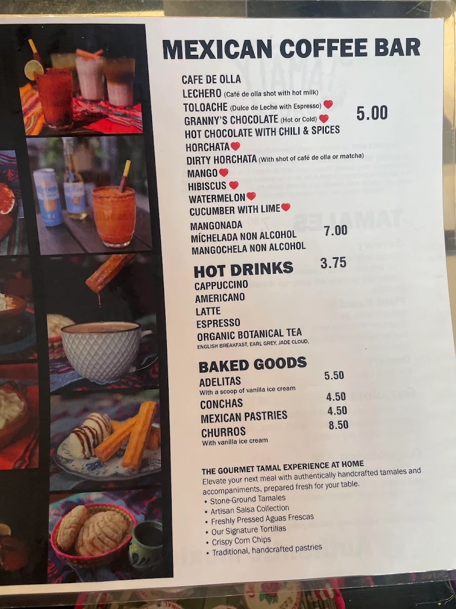 Menu, Tamaly Shop