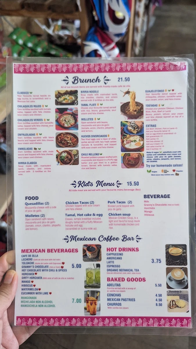 Menu, Tamaly Shop