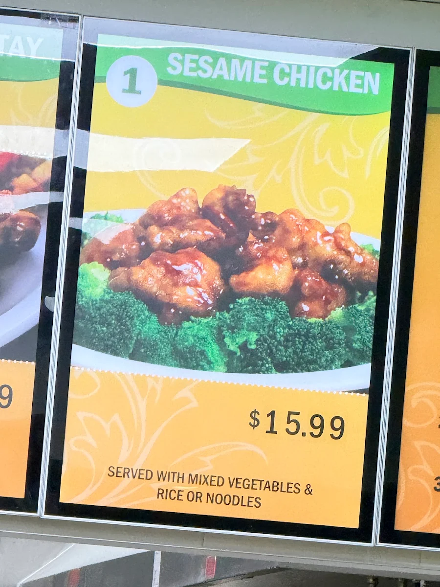 Menu, Chilli Wok