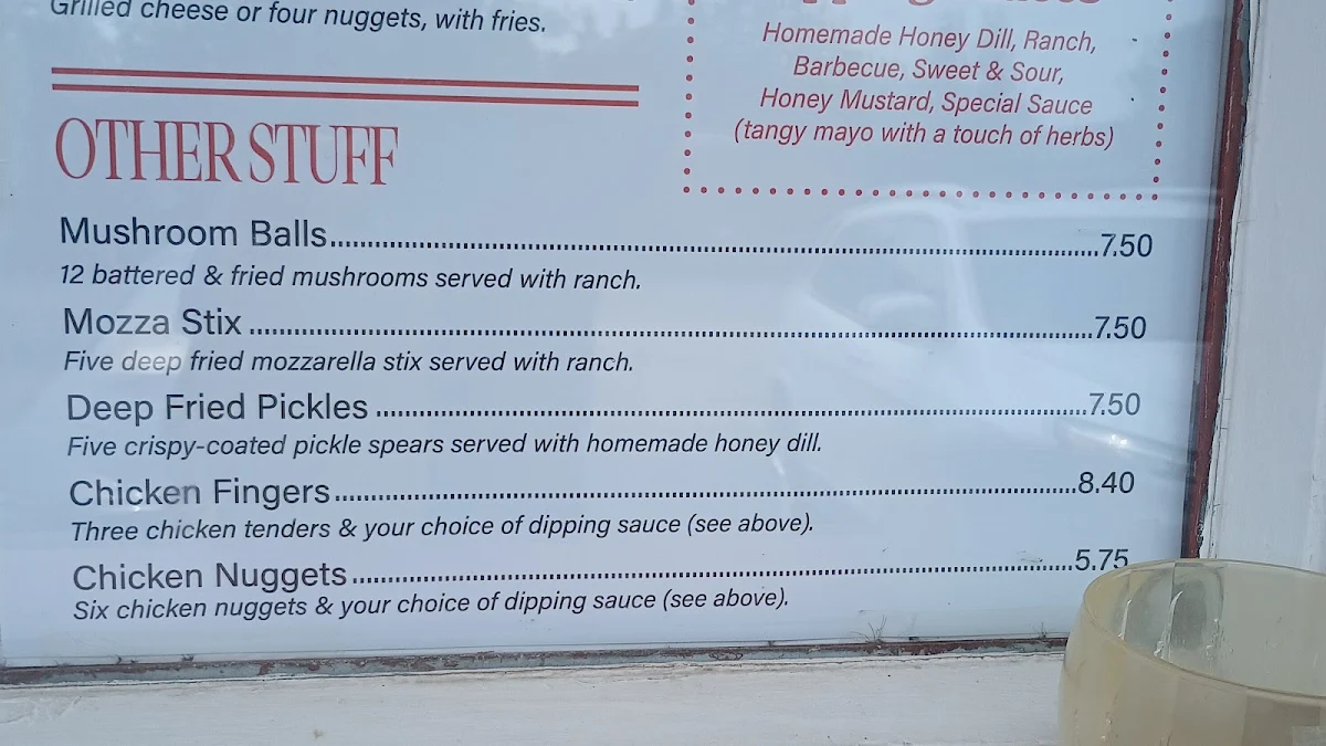 Menu, Dari Isle Drive-In