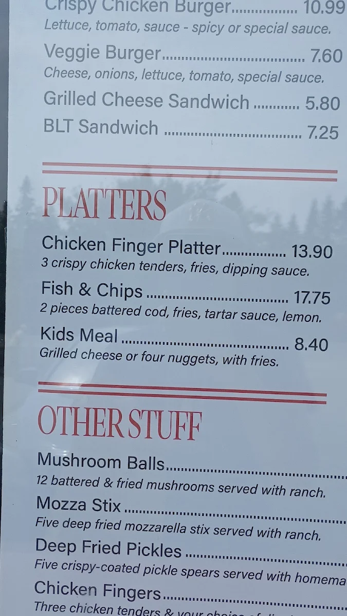 Menu, Dari Isle Drive-In