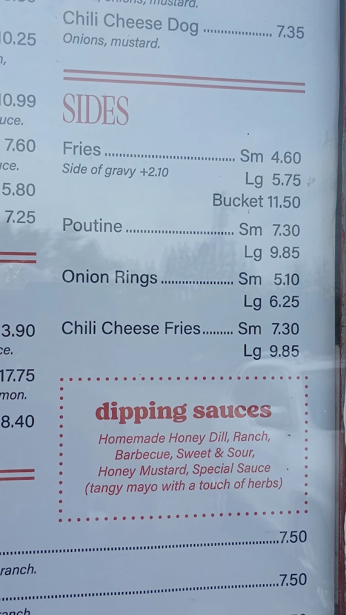 Menu, Dari Isle Drive-In
