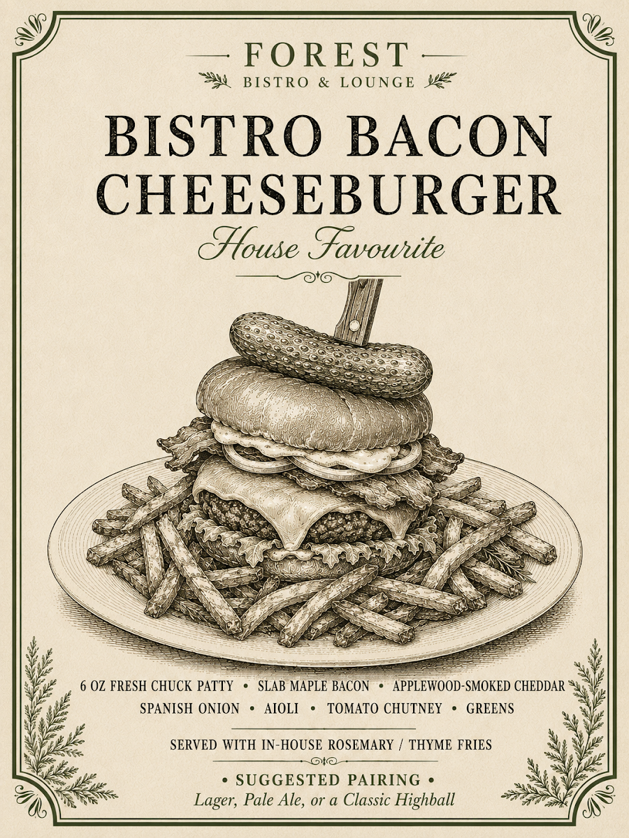 Menu, Forest Bistro & Lounge