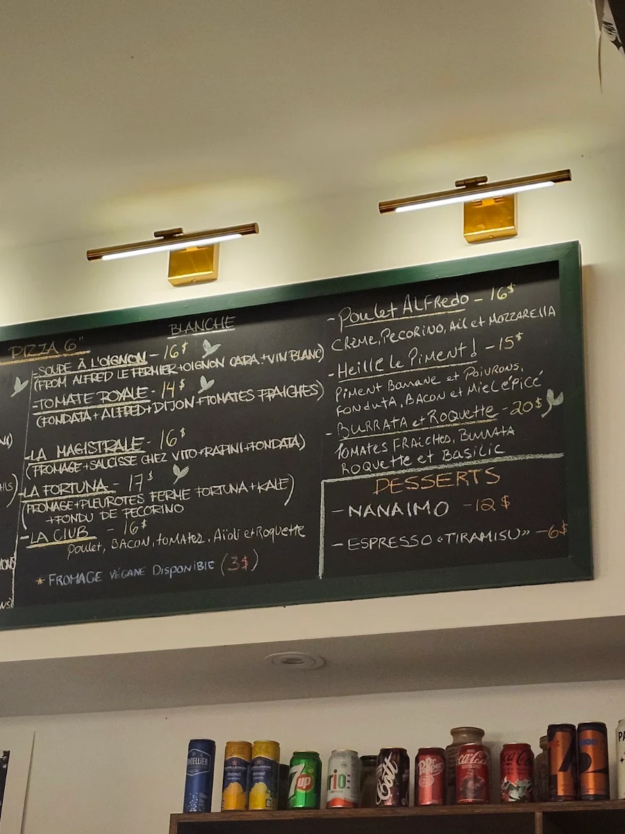 Menu, Pan Américan Pizza