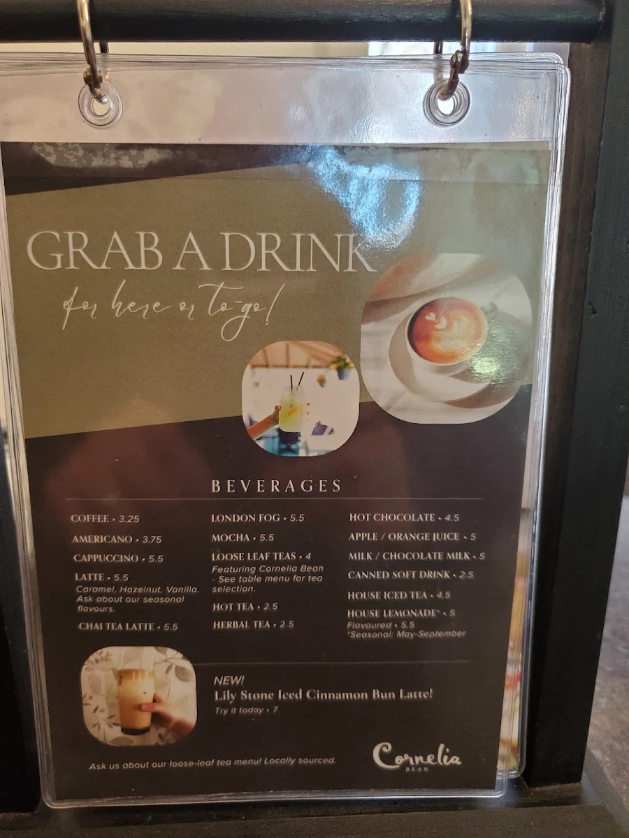 Menu, Lily Stone Cafe