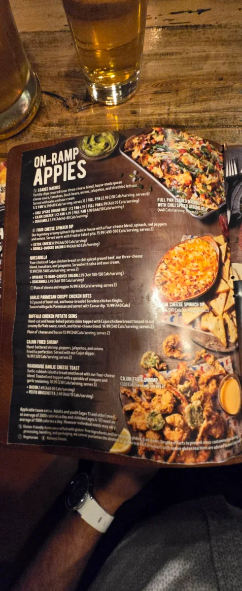 Menu, Kelseys Original Roadhouse