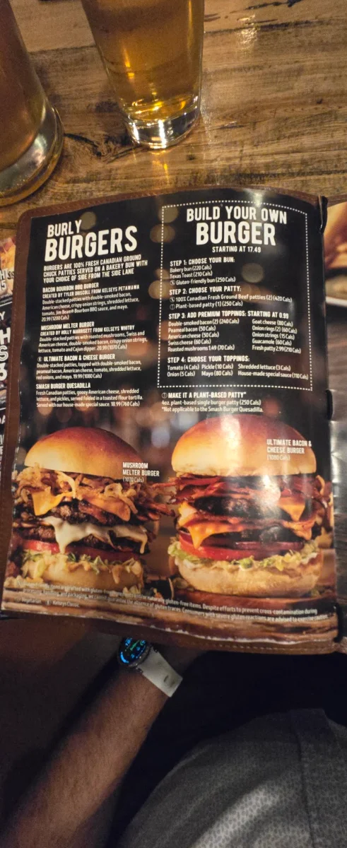 Menu, Kelseys Original Roadhouse