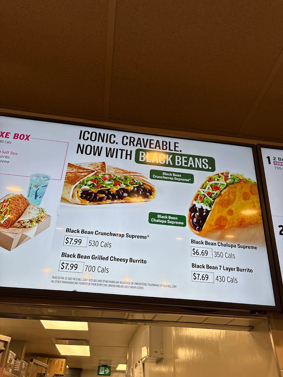 Menu, Taco Bell