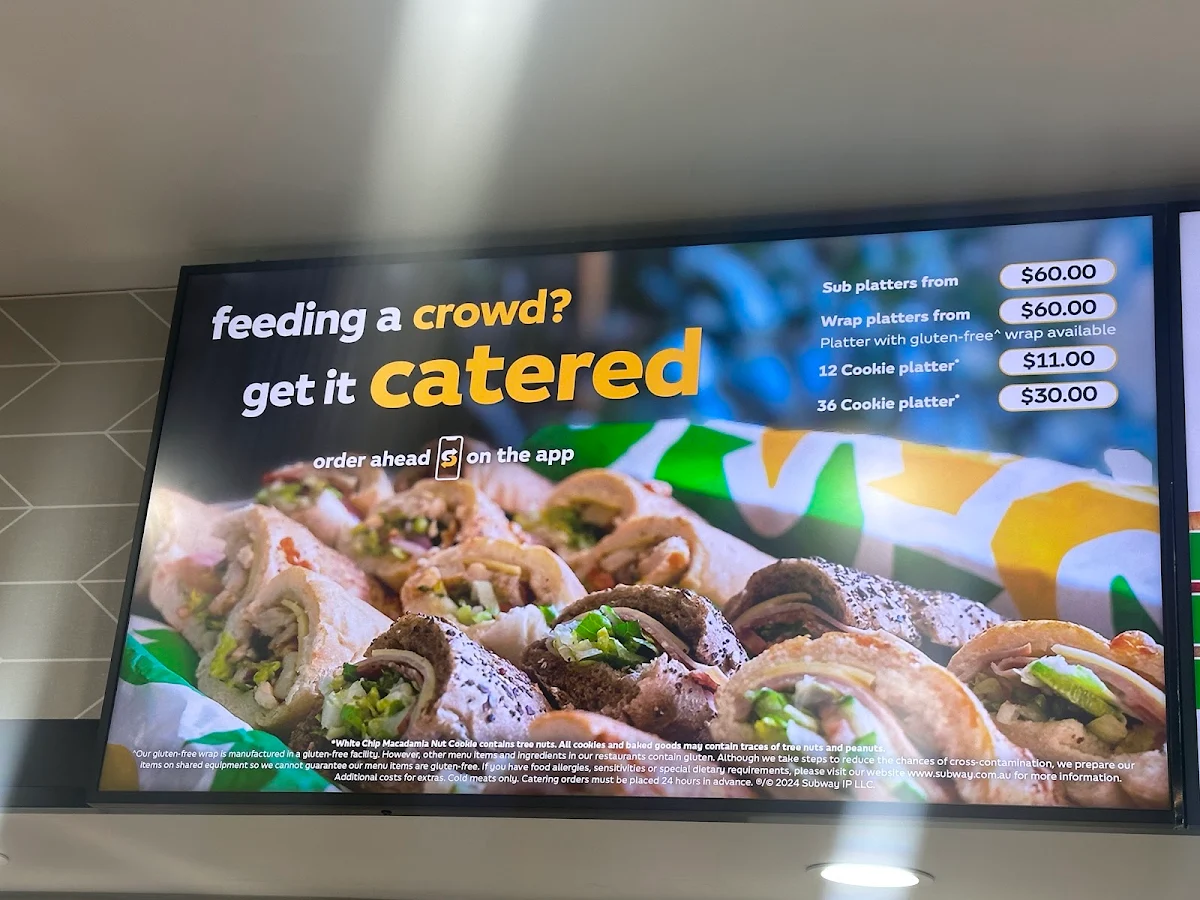 Menu, Subway