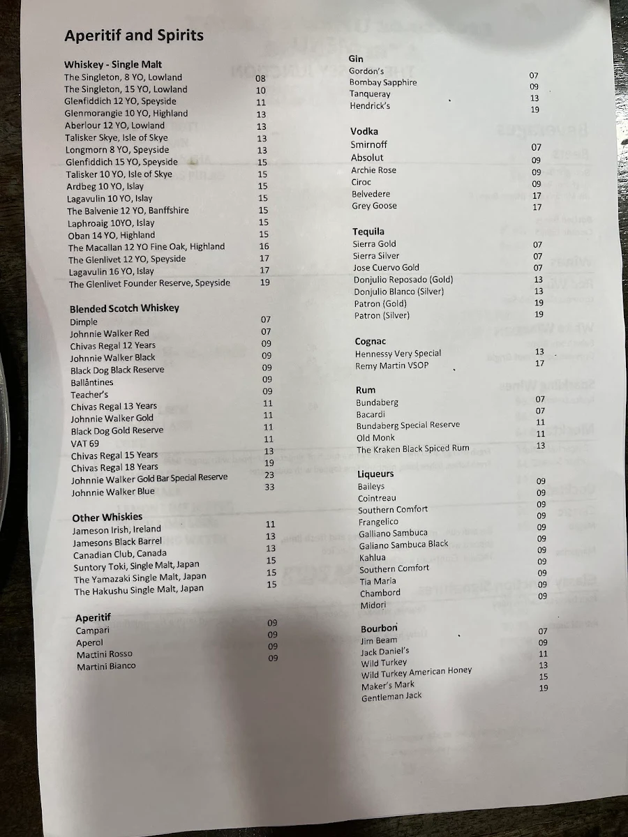 Menu, Mitran Da Dhaba Blacktown