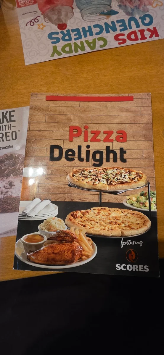 Menu, Pizza Delight