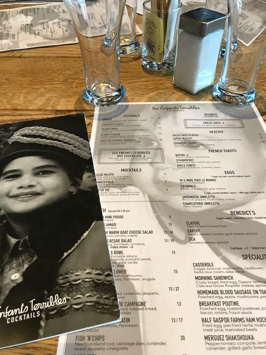 Menu, Les Enfants Terribles — Laval
