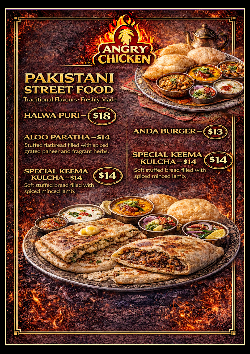 Menu, Angry Chicken BHAITAK