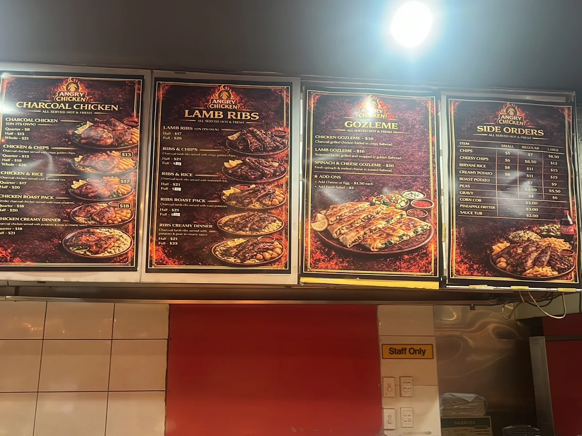 Menu, Angry Chicken BHAITAK