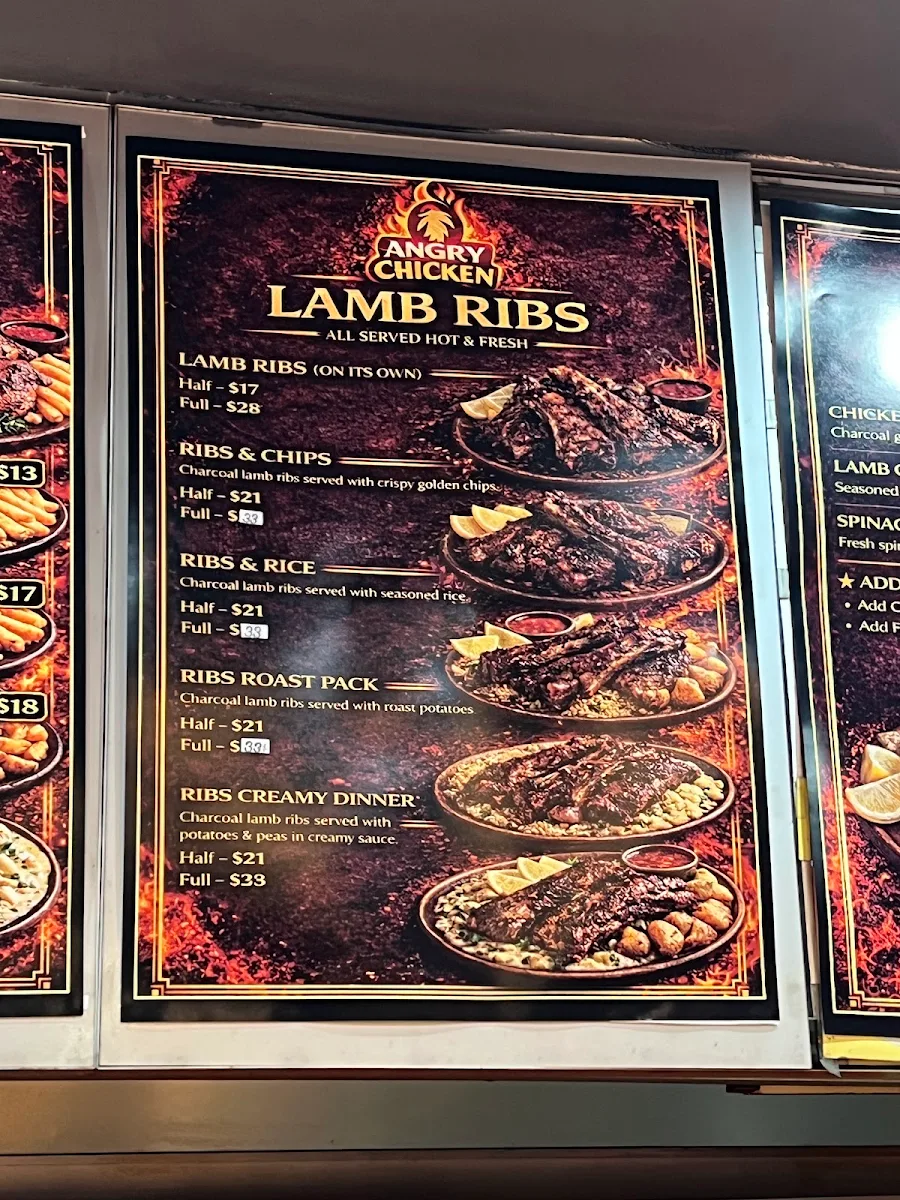Menu, Angry Chicken BHAITAK