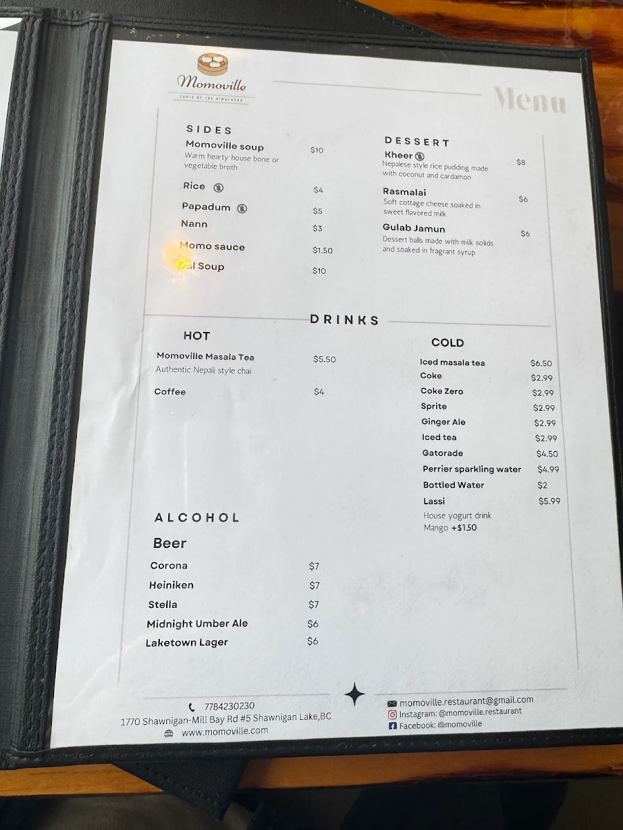 Menu, Momoville