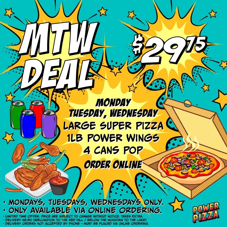 Menu, POWER PIZZA