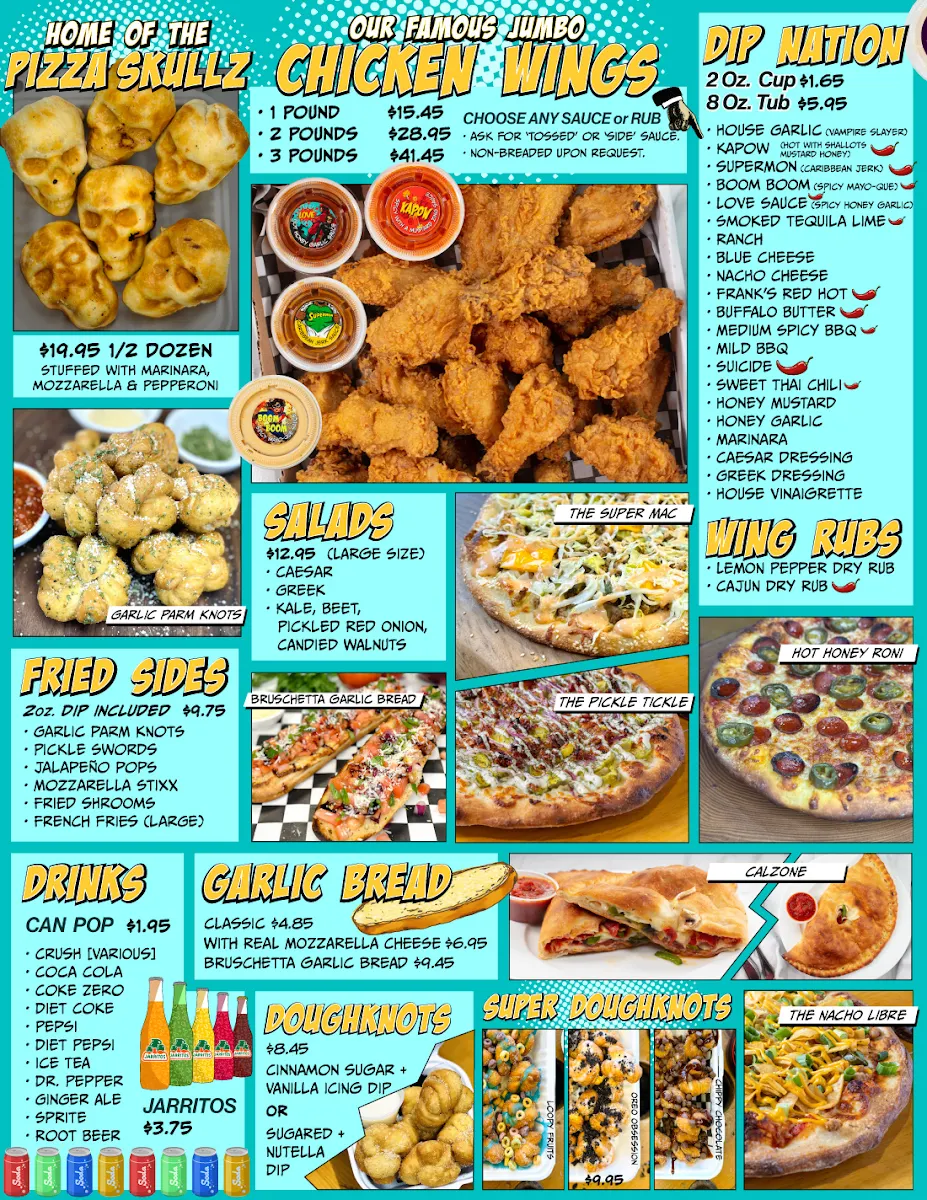 Menu, POWER PIZZA